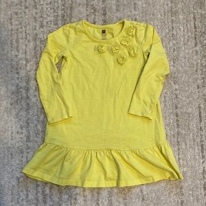Tea Collection long sleeve yellow dress.